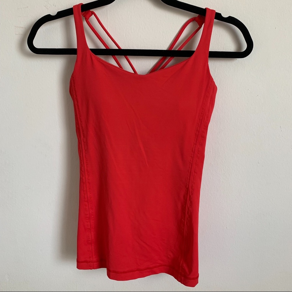Lululemon Red Cross Back Tank
